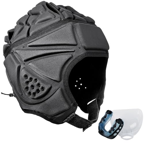 Soft Football Helmet for Youth Adults 7v7 Rugby Helmet Adjustable Padded Sports Headgear for Football Soccer