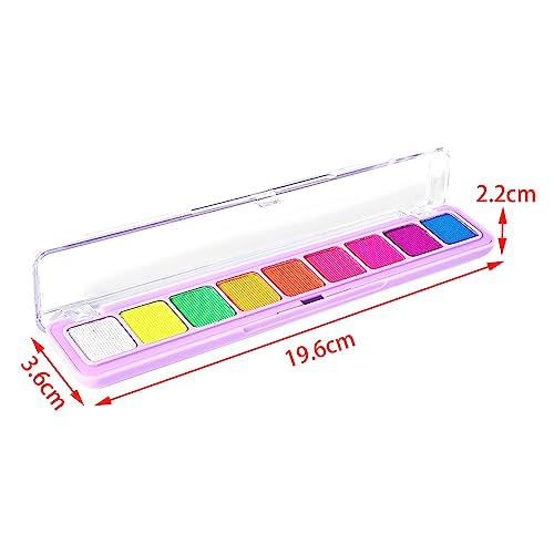 Fiocias 3x Face Body Paint Paleta de Pintura Facial Luminosa Alta Saturação Brilha No Escuro 9 Cores