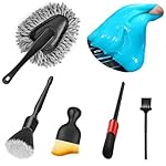 Car Interior Duster Detail Brush Cleaning Gel Kit, Soft Dash Vent Dusting Slime Putty Detailing Brushes Accessories Essentials Supplies Tools for Auto,Truck,SUV,RV