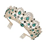 OSALADI De Novia Coreana Brillantes De Agua Adorno Para Cabello Verde Para...