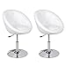 Festnight Tabourets de Bar 2 pcs Cuir synthétique Blanc