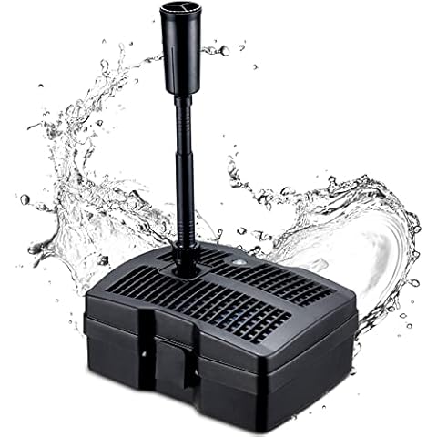 OUTGAVA 4 in 1 Filter Water Pump Pond & Water Garden Pump w/Fountain Kits,Submersible Fountain Water Pump 660GPH for Clean&Pretty Ponds Pool Tank Cover