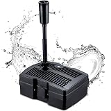 OUTGAVA 4 in 1 Filter Water Pump Pond & Water Garden Pump w/ Fountain Kits,Submersible Fountain Wate