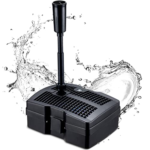 Outgava 4 In 1 Filter Water Pump Pond & Water Garden Pump W/ Fountain Kits,Submersible Fountain Water Pump 660Gph For Clean&Pretty Ponds Pool Tank #TOP6