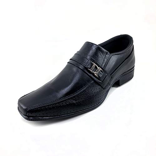 Sapato Social Masculino Em Couro Macio Leve - AS196 Cor:Preto 903;Tamanho:39