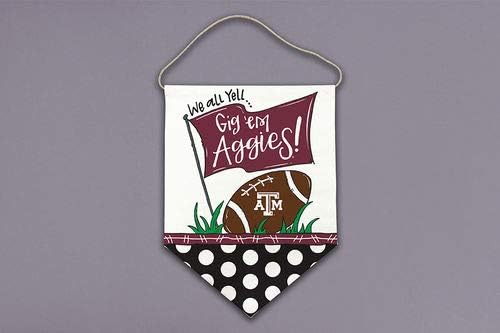 Magnolia Lane We All Cheer! Collegiate Canvas Dooor Hanger (Texas A&M)