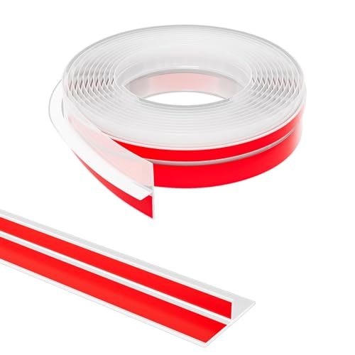 Elvone T-Shaped Door Draft Stopper, 1.97 in x 20 Ft Silicone Seal Strip for Windows Gaps, Weather Stripping Seal Strip Shower Sweep, Clear by Elvone - Used condition - US$14.66