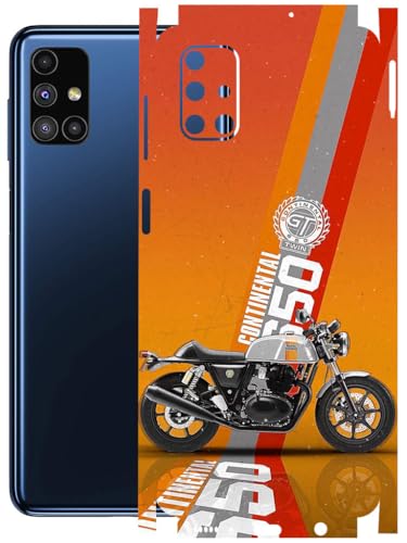 Image of AtOdds - Full Body Back Screen Guard Protector Film - Lamination Wrap Skin Sticker Compatible with Samsung Galaxy M51 | Scratchproof Matte Finish (Bullet)