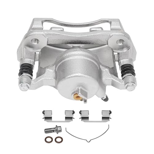 Image of Detroit Axle - Front Right Brake Caliper for 2003-2011 Honda Element 2002-2004 CR-V Passenger Side Disc Brake Caliper w /Bracket Replacement