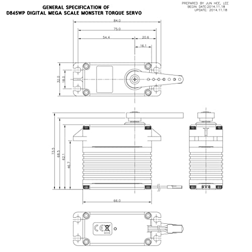 Hitec Rcd 36845 D-845Wp 32-Bit Monster Torque Waterproof Steel Gear Servo #TOP5