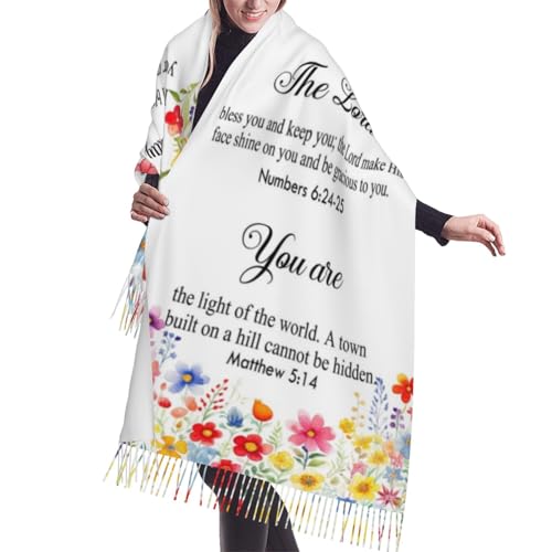 Prayer Shawl for Women Christian Gifts Bible Verse Prayer Scarf Wrap Cloth Faith