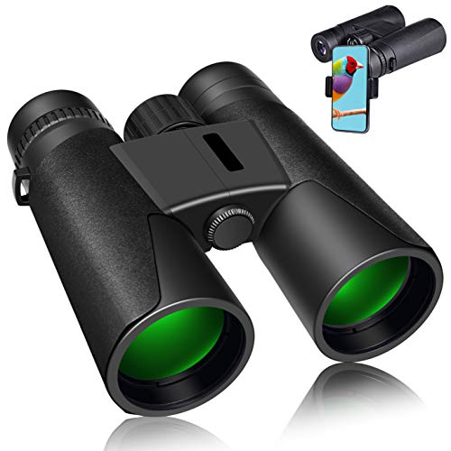 Creative Product 12x42 Binoculars for Adults and Kids HD Light Night Vision Compact Sharp Waterproof(1.09 lbs.) Super Bright BAK4 Prism FMC Lens for Bird Watching Hunting Outdoor Sports Games and Concerts(Black)
