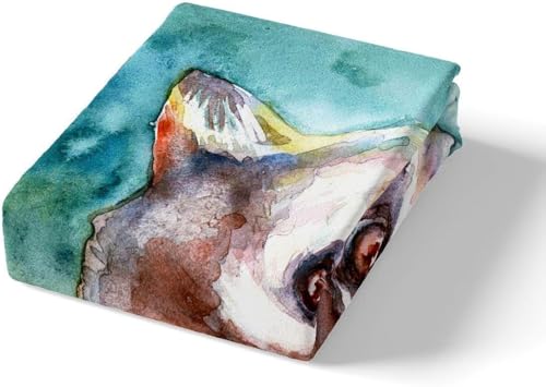 Housse de couette 3D écureuil animal imprimé en microfibre douce lit double