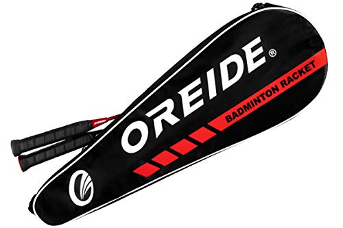 Greus Portable Badminton Racket Bag with Adjustable Single Shoulder Strap Professional Waterproof Badminton Racket Case Cover Satchel Holding 2 Rackets, Lightweight