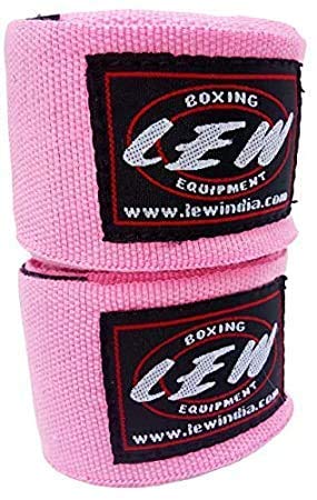 LEW Mexican Style Boxing 500CM Long with Elastic Hand & Wrist Support Spandex Multicolor Hand Wraps (Pink)-image-39