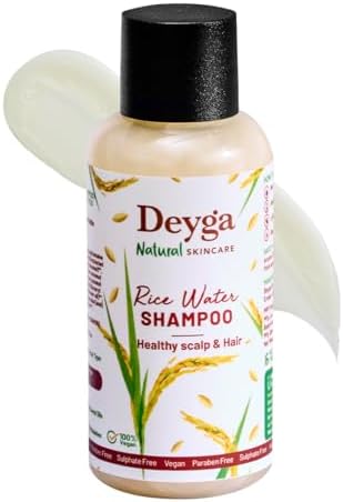 Deyga Rice Water Shampoo (50 ml) | Controls Frizz & Hair Fall | Deeply Cleanses Scalp | Strengthens Hair | Free from Paraben & Sulfate