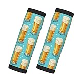 2 Pcs Luggage Handle Wraps for Suitcase - Fashion Beer Bubbles Print Luggage Handle Covers, Suitcase Tags Identifiers for Suitcases, Travel Essentials for Flying Accessories