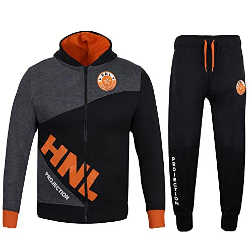 Survêtement fille HNL haut zippé et bas de jogging A2Z 4 Kids noir orange 2-3 ans