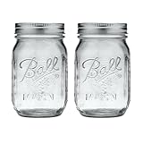 Ball Glass 389579 Pint Regular Mouth Mason, 2 Count (Pack of 1), Clear
