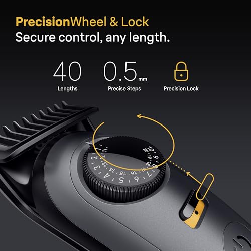 Braun Recortadora De Barba Series 5 BT5565, Barbero Recargable Resistente Al Agua, +9 Accesorios De Afeitado, 120 Min De Autonomía, 40 Longitudes, Lámina Ultra Afilada, Gris