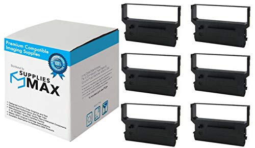 Cintas impresora POS negro compatible Verifone 6 unidades miniatura 1