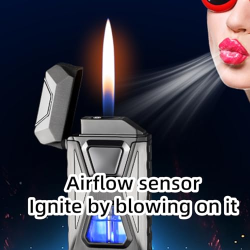 Encendedor dual flamígero activado por voz recargable USB miniatura 3