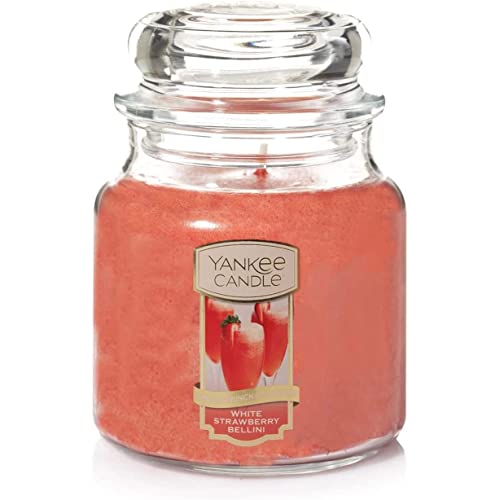 Yankee Candle White Strawberry Bellini Jar Candle, Medium