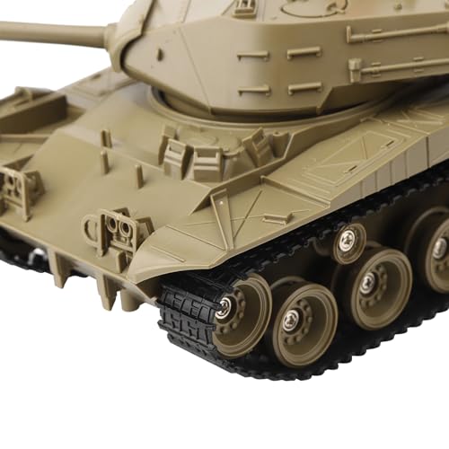 Dilwe Ferngesteuerter Kampfpanzer, 2,4 GHz RC Tank Fort mit Sound und LED, 270 Grad dreht Sich, inkl. Fernbedienung, Akku, USB-Ladekabel, Kinder/Erwachsene