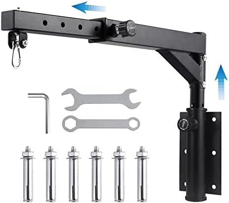 Wall Mount Heavy Bag Hanger, Adjustable Punching Bag Stand, Heavy Duty Boxing Bag Bracket for Home Gym, 800 LB Capacity