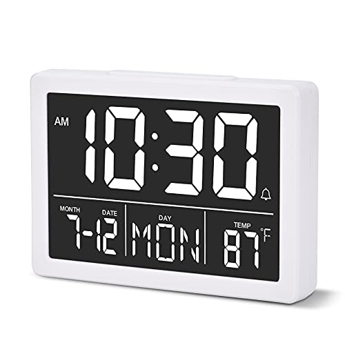 Meloya Alarm Clock for Bedrooms, 5.5  Digital Clock Large Display,LED Alarm Clock with USB Charger, Date and Time,Snooze Clock for Bedroom Kids