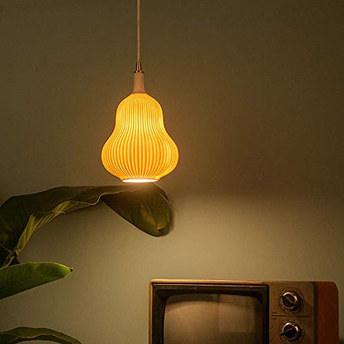 Suspension en céramique faite à la main et laiton E27 pour un style unique - 4
