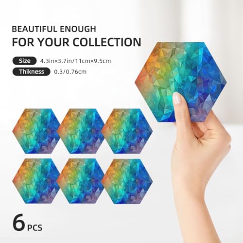 Dessous de verre céramique lot de 6 avec support table basse liège