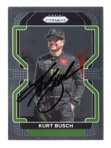 AUTOGRAPHED Kurt Busch 2022 Panini Prizm Racing (#45 Monster) 23XI Team Signed NASCAR Collectible Trading Card with COA