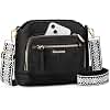 RAINSMORE Umh&auml;ngetasche Damen Wasserdicht PU-Leder Mittelgro&szlig;e Crossbody Bag mit Mehreren Taschen Handtaschen Damen und Schultertasche mit Verstellbarem Breitem Riemen