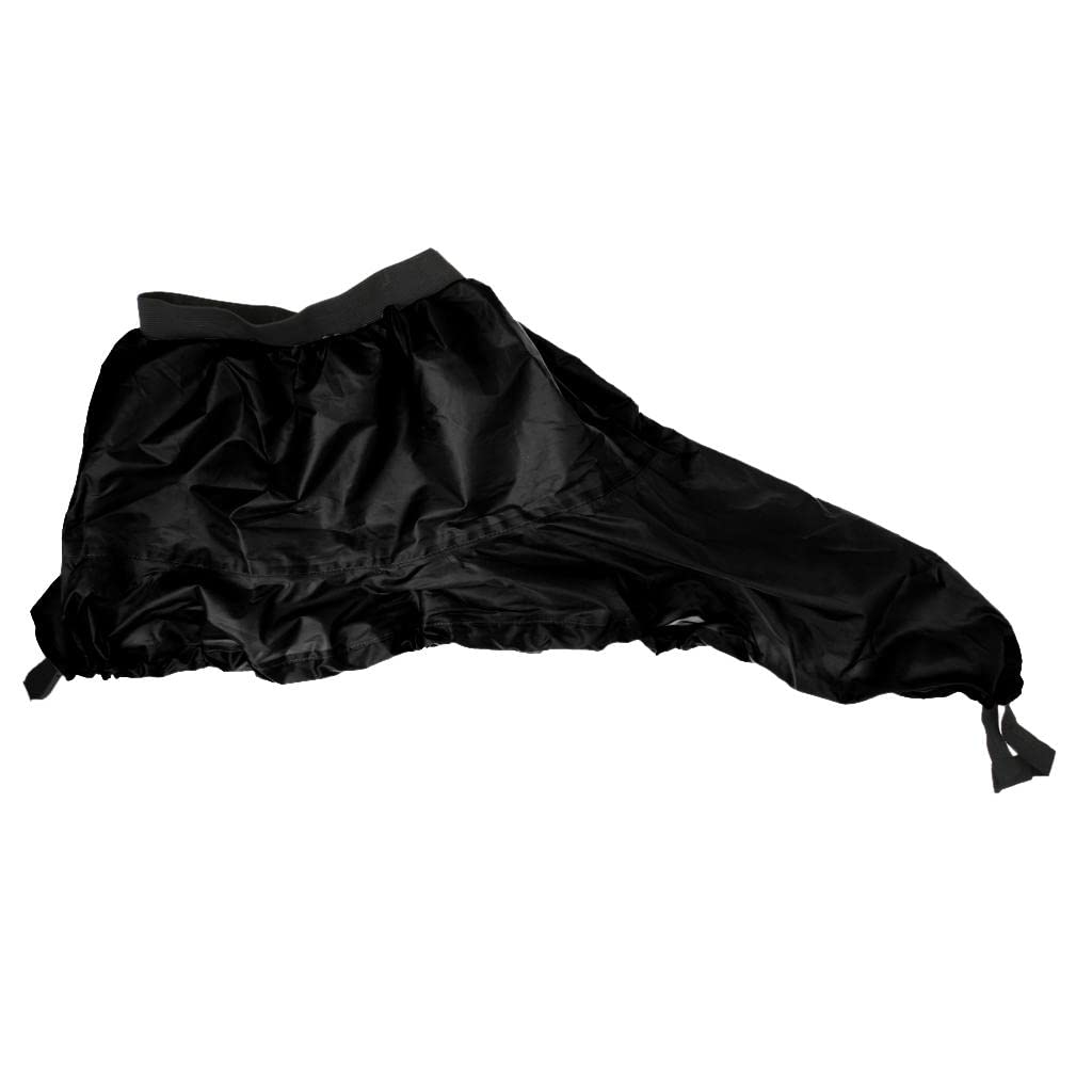 Generic Universel Jupe de Kayak Réglable Etanche en Nylon Couverture Bateau Jupette Canoë pour Sports Nautiques - Noir, Taille Unique