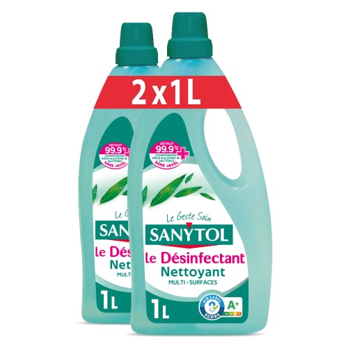 Sanytol - 33631220 - Désinfectant Nettoyant Sols - 1 L - Lot de 2
