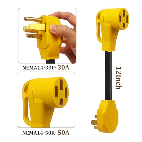 Tera Adapter Cord NEMA 10-30P To 14-50R: For All Level 2 EVs RVs Tesla Heavy Duty 30 Amp Dryer To 50 Amp Conversion Adapter ETL UL TSCA Listed STW 10 Gauge - View #7