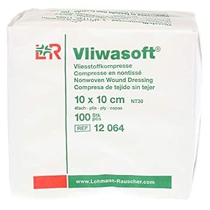 Vliwasoft Vlieskompres 10 X 10 Cm 4-Laags, 100 Stuk