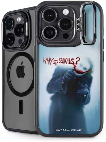 Skinit Kickstand Phone Case Compatible with iPhone 16 Pro - Officially Licensed The Dark Knight Why So Serious Design