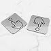 The Lord of the Tools 2Pcs Acrylic Doorbell Sign Self Adhesive Ring Bell Sticker Waterproof Doorbell Label Accessories for Home Office 6x6x0.25cm Silver