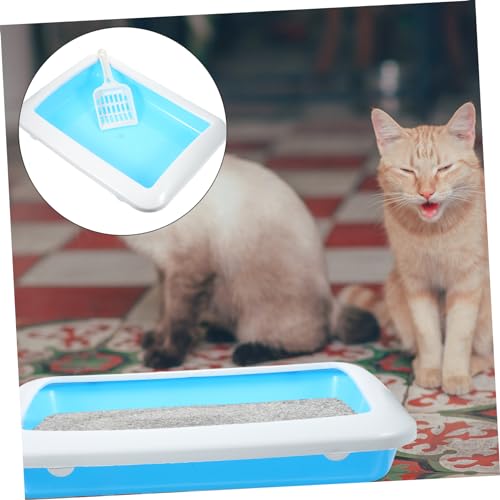 VANZACK 1 Peça Caixa De Areia Para Gatos - Bandeja De Plástico Para Banheiro De Gato Cocô De Gato Ar