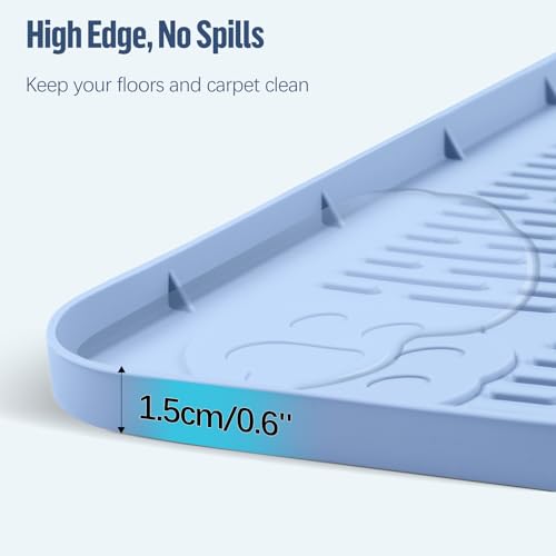 Bartuke Pee Pad Holder for Dogs 50''x35'' Silicone Puppy Pee Pad Tray, Blue by Bartuke - Image 4