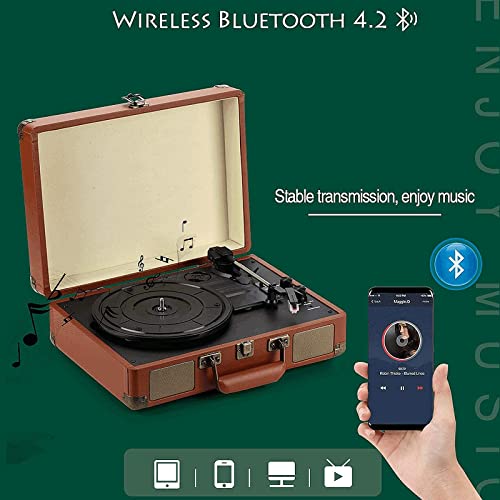 Tourne-Disque rétro, Tourne-Disque Vinyle avec Haut-parleurs stéréo intégrés, disques vinyles Portables rétro Vintage P Hello (Marron) - Les Beatles, Paul McCartney, John Lennon, RIngo Starr, George Harrison Tourne-Disque rétro, Tourne-Disque Vinyle avec Haut-parleurs stéréo intégrés, disques vinyles Portables rétro Vintage P Hello (Marron) – Image 6