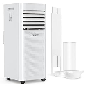 Klimaanlage Mobil Klimagerät 9000 BTU, 3 in 1 Kühlen Entfeuchten Ventilato, 2.6KW Mobile Klimagerät mit Abluftschlauch, Fernbedienung/ 24h-Time, Schlafmodus, Air Conditioner