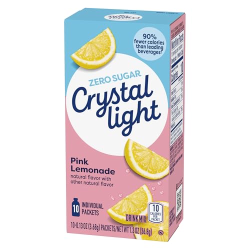 Crystal Light Pink Lemonade Naturally Flavored Powdered Drink Mix, 10 ct On-the-Go-Packets - Thumbnail 7