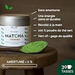 Anatae Marque française - Thé Matcha bio cérémonie japonais - Sans amertume - Poudre de thé vert matcha 100% BIO qualité cérémonielle - Récolté à la main à Nishio, Japon.