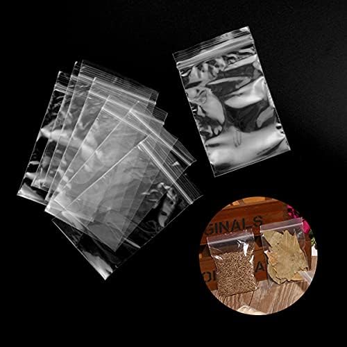 100 Grip Seal Bags Small Clear Plastic Bags Small Sealable Plastic Bags Small Ziplock Bags for Kitchen Storage, Jewellery, Small Cookies and Sweets Packaging (6*9cm)