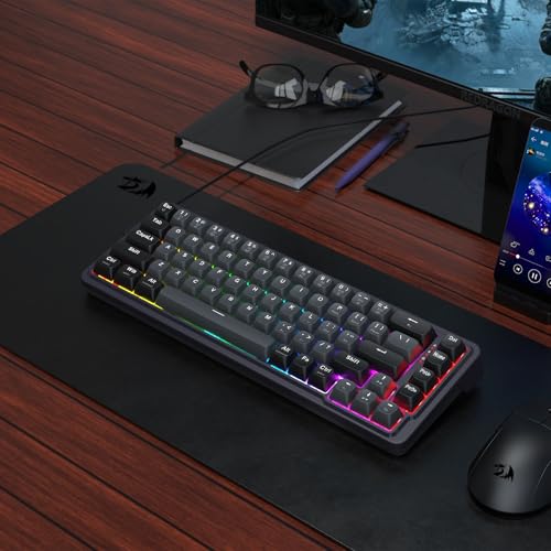 ريدراجون كيبورد العاب كيه 709 اتش اي رابيد تريجر ميكانيكي سلكي 8K مع مفتاح مغناطيسي حريري من الجيل التالي الترا ماج 100% بي او ام، تصميم هيكل عائم مزدوج حاصل على براءة اختراع، مضاد للضوضاء من 5 طبقات