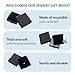 GTILE 6 Packs Jewelry Gift Box, 3.5x3.5x1.2Inch Mini Gift Boxes with Lids, Cardboard Jewelry Boxes for Bracelets Necklaces Earrings Ring Jewelry Gift (black)