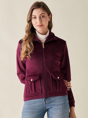 Image of Modeve Women Full Sleeve Jacket for Winter